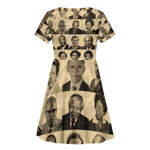 Civil Rights Leaders Kid Short Sleeve Dress African-American