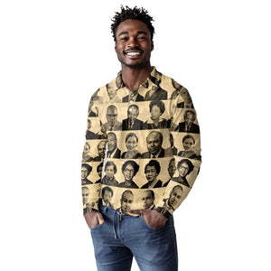 Civil Rights Leaders Long Sleeve Polo Shirt African-American