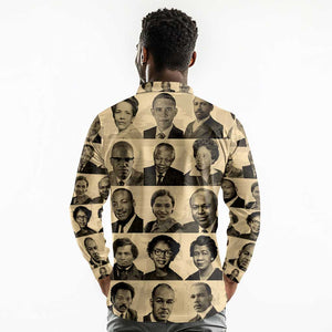 Civil Rights Leaders Long Sleeve Polo Shirt African-American