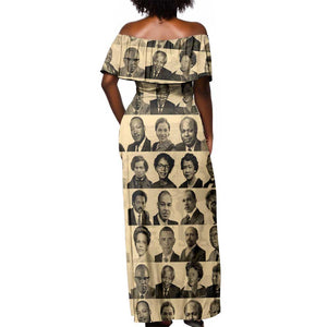 Civil Rights Leaders Off Shoulder Maxi Dress African-American