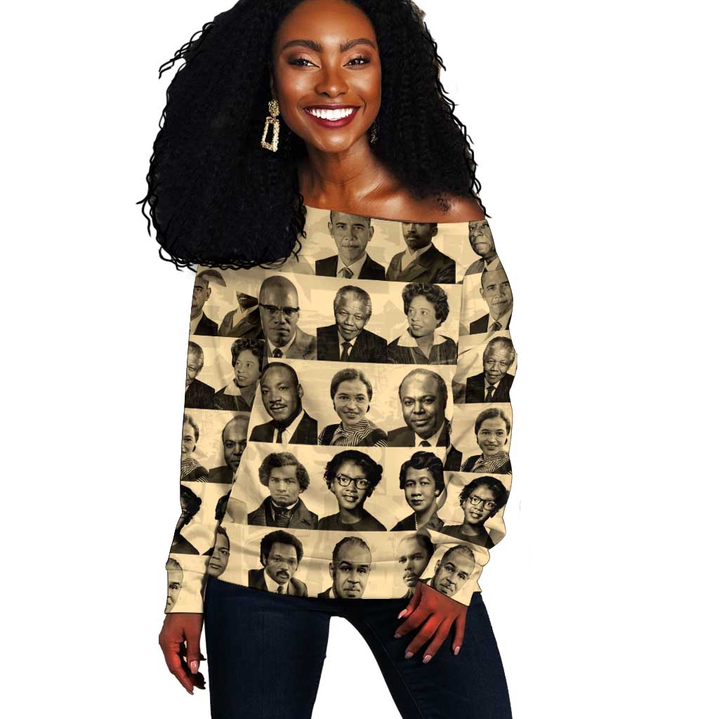 Civil Rights Leaders Off Shoulder Sweater African-American