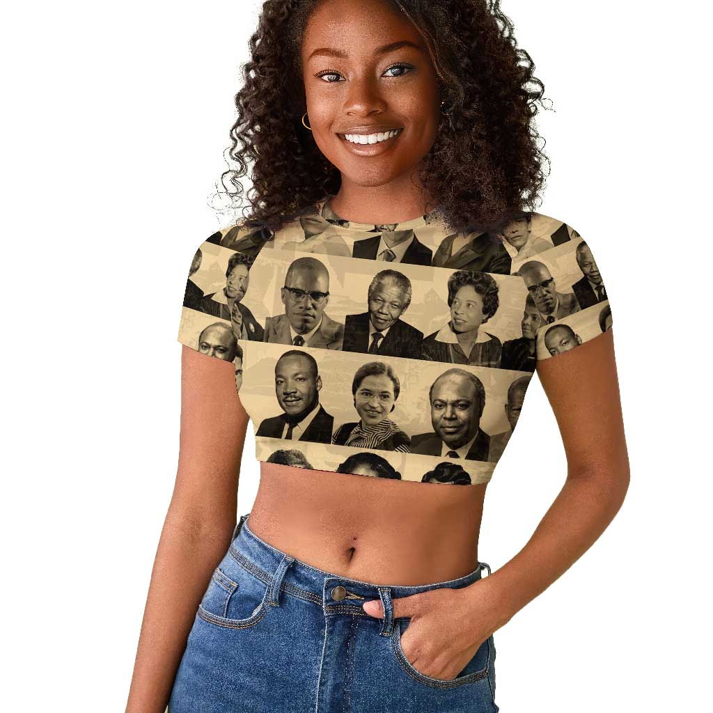 Civil Rights Leaders Raglan Cropped T shirt African-American