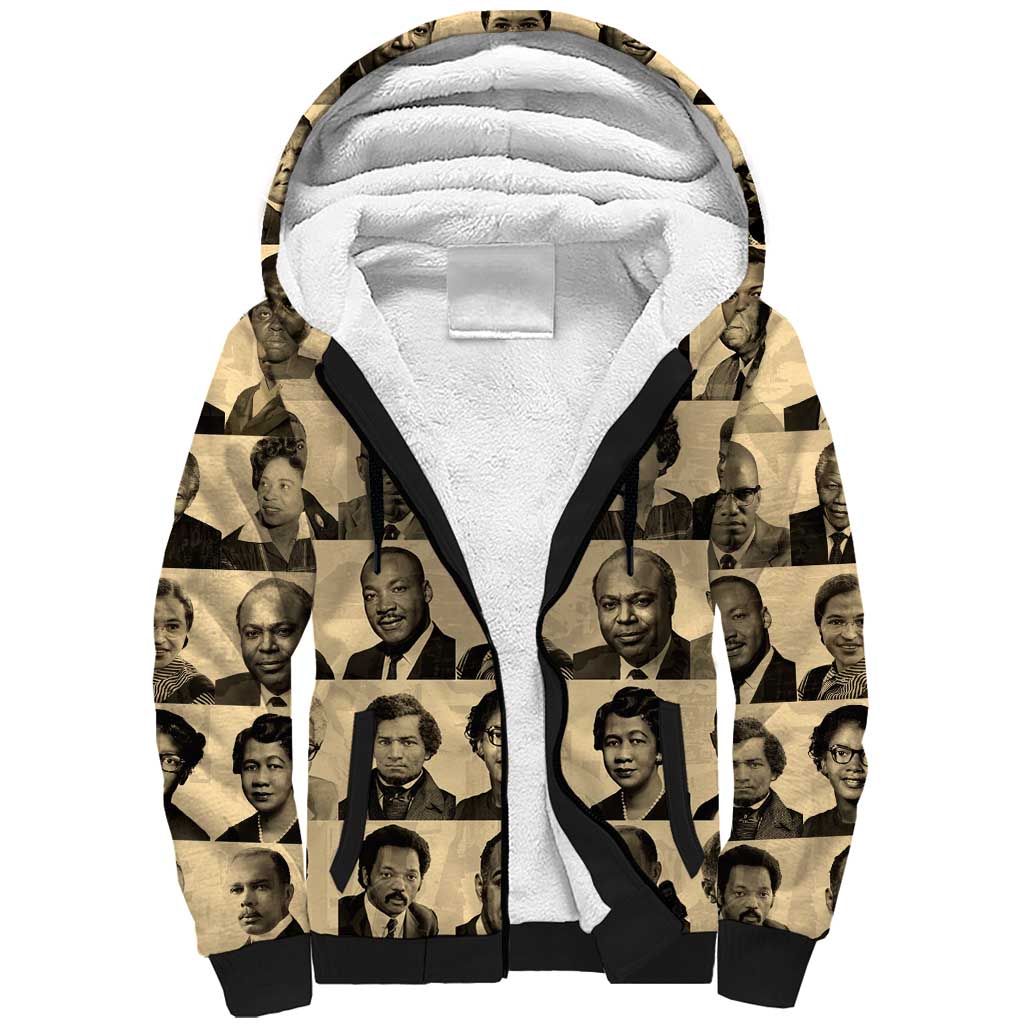 Civil Rights Leaders Sherpa Hoodie African-American