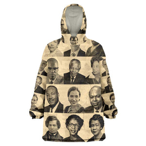 Civil Rights Leaders Wearable Blanket Hoodie African-American