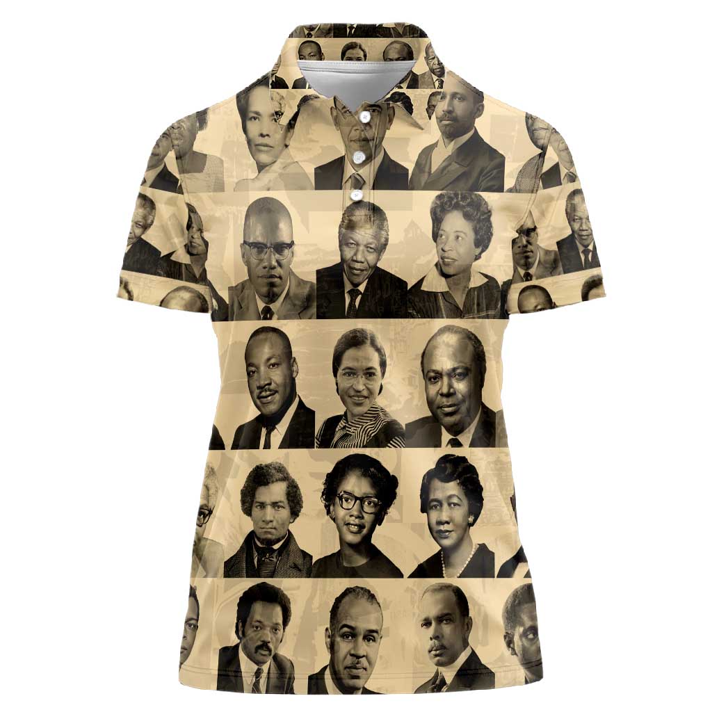 Civil Rights Leaders Women Polo Shirt African-American