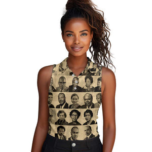 Civil Rights Leaders Women Sleeveless Polo Shirt African-American