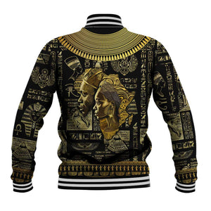 Egypt Pharaoh Baseball Jacket Egyptian Hieroglyphs and Symbols DT02