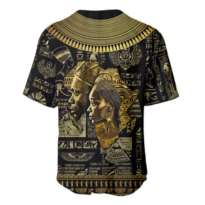 Egypt Pharaoh Baseball Jersey Egyptian Hieroglyphs and Symbols