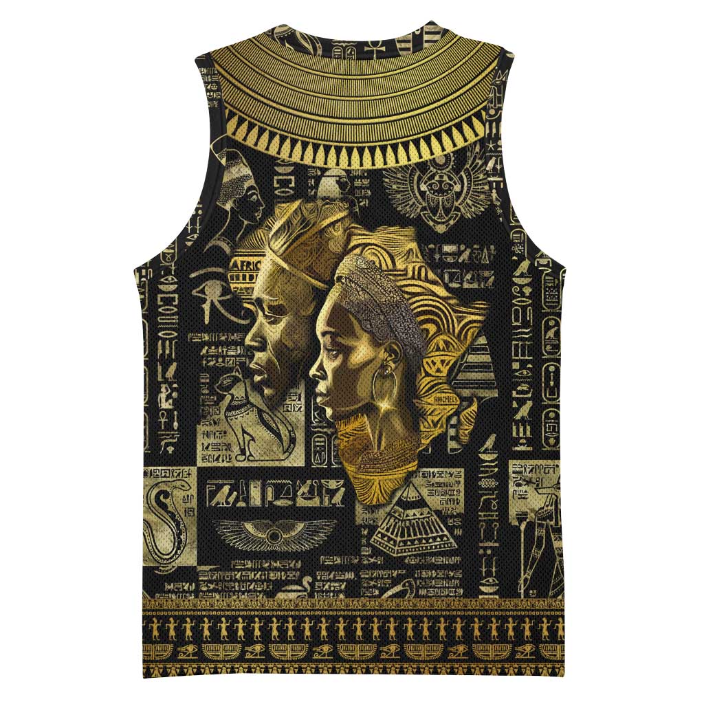 Egypt Pharaoh Basketball Jersey Egyptian Hieroglyphs and Symbols DT02