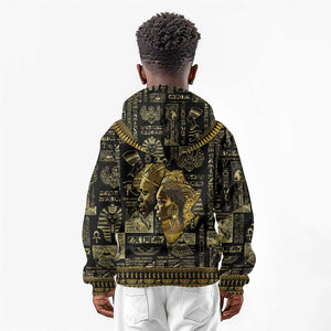 Egypt Pharaoh Kid Hoodie Egyptian Hieroglyphs and Symbols