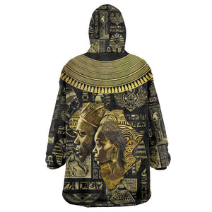 Egypt Pharaoh KId Wearable Blanket Hoodie Egyptian Hieroglyphs and Symbols