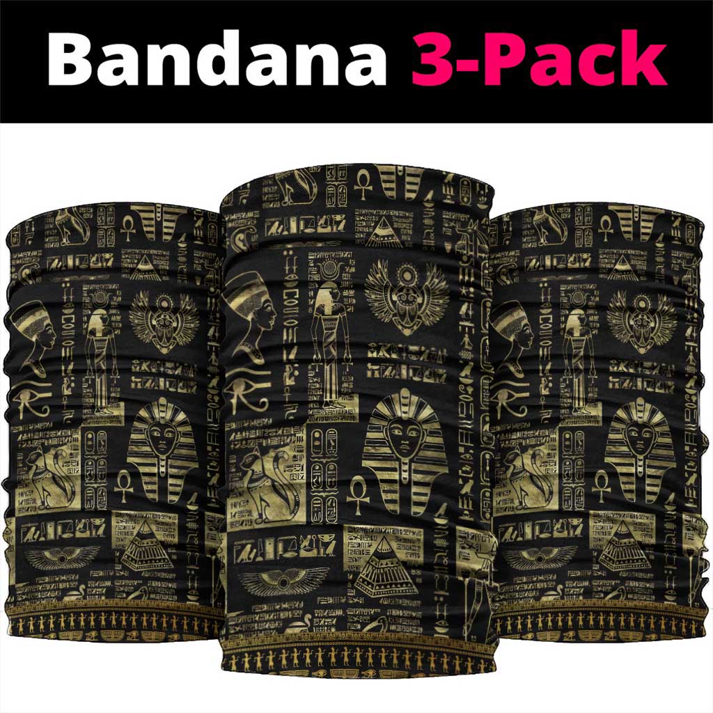 Egypt Pharaoh Neck Gaiter Egyptian Hieroglyphs and Symbols DT02