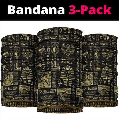 Egypt Pharaoh Neck Gaiter Egyptian Hieroglyphs and Symbols DT02