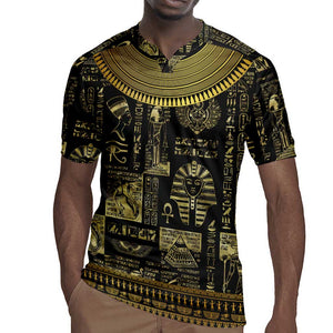 Egypt Pharaoh Rugby Jersey Egyptian Hieroglyphs and Symbols