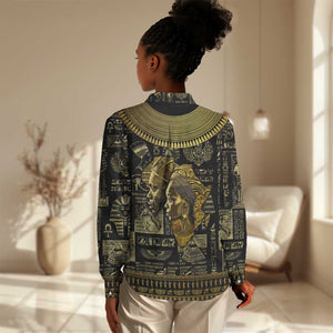 Egypt Pharaoh Women Casual Shirt Egyptian Hieroglyphs and Symbols