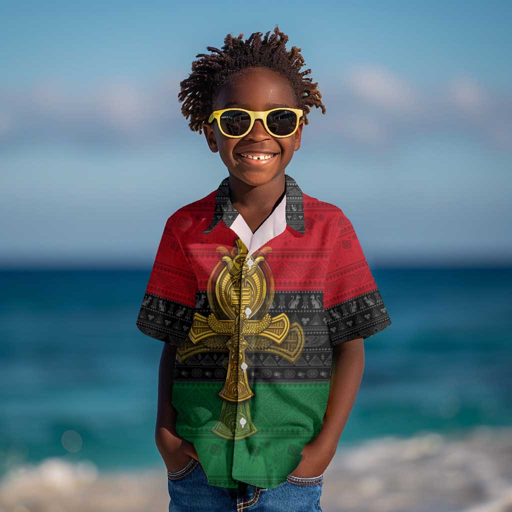 Pan African Ankh Kid Hawaiian Shirt