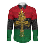 Pan African Ankh Long Sleeve Button Shirt