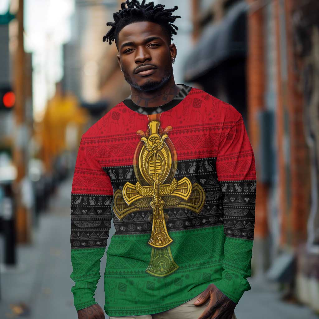 Pan African Ankh Long Sleeve Shirt