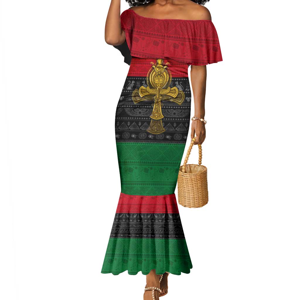 Pan African Ankh Mermaid Dress