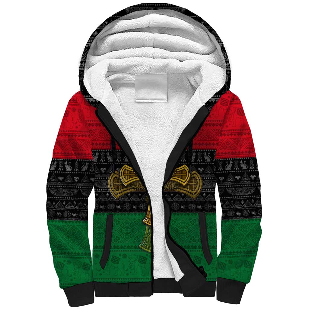 Pan African Ankh Sherpa Hoodie