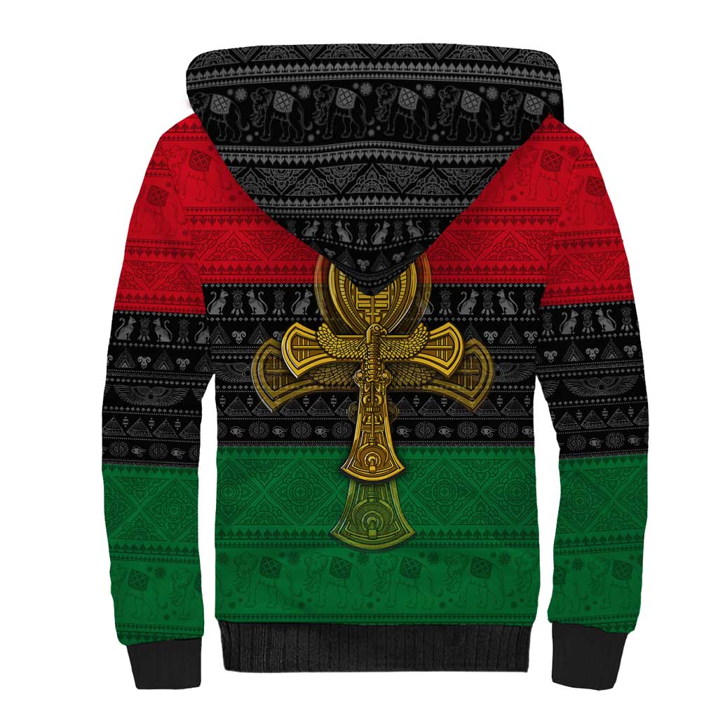 Pan African Ankh Sherpa Hoodie