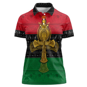 Pan African Ankh Women Polo Shirt