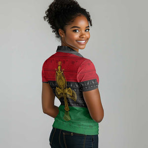 Pan African Ankh Women Polo Shirt