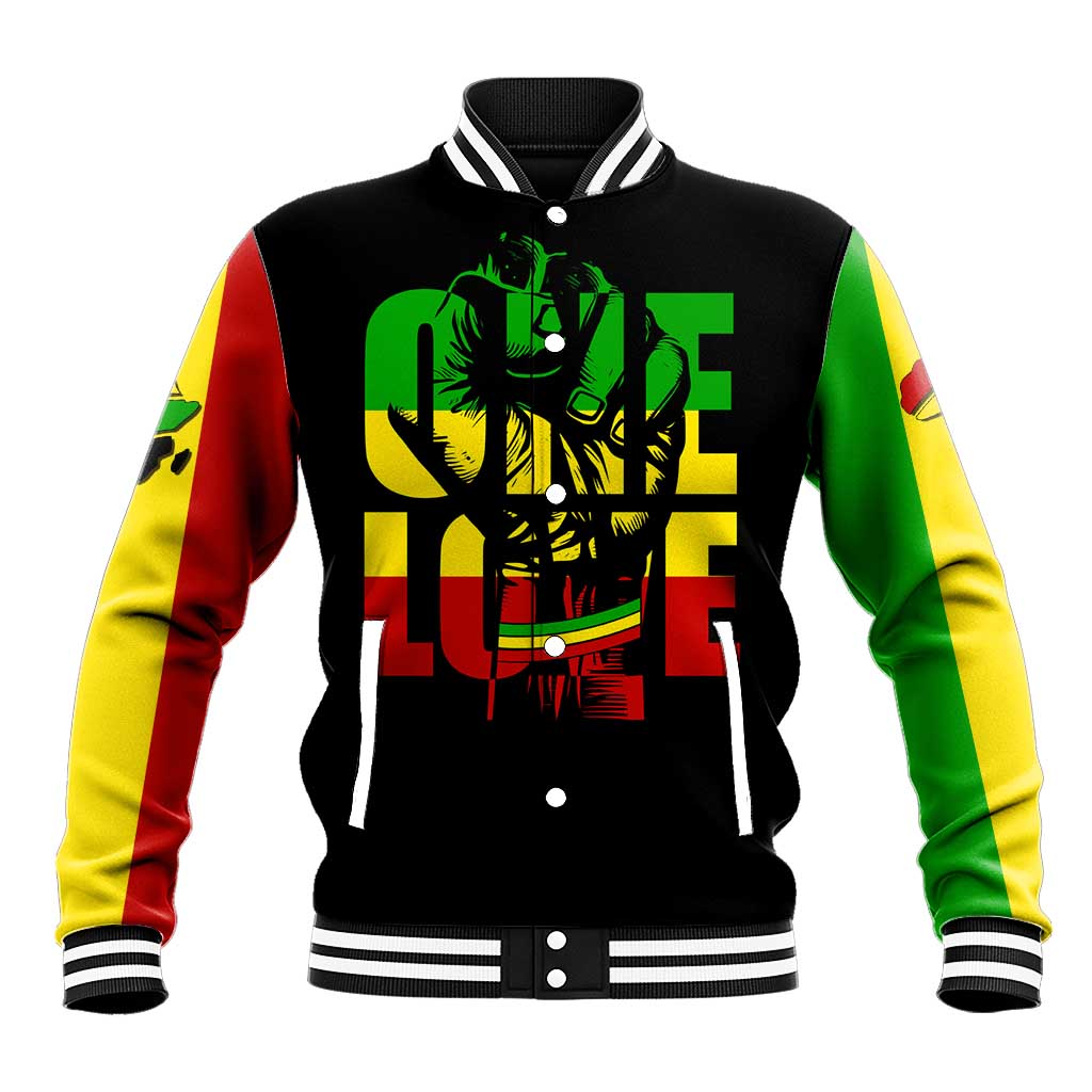 Reggae One Love Baseball Jacket African DT02