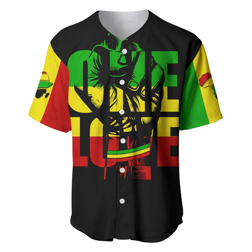 Reggae One Love Baseball Jersey African