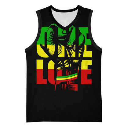 Reggae One Love Basketball Jersey African DT02