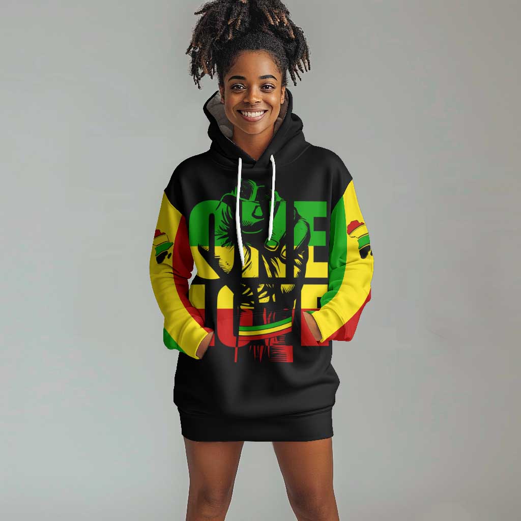 Reggae One Love Hoodie Dress African