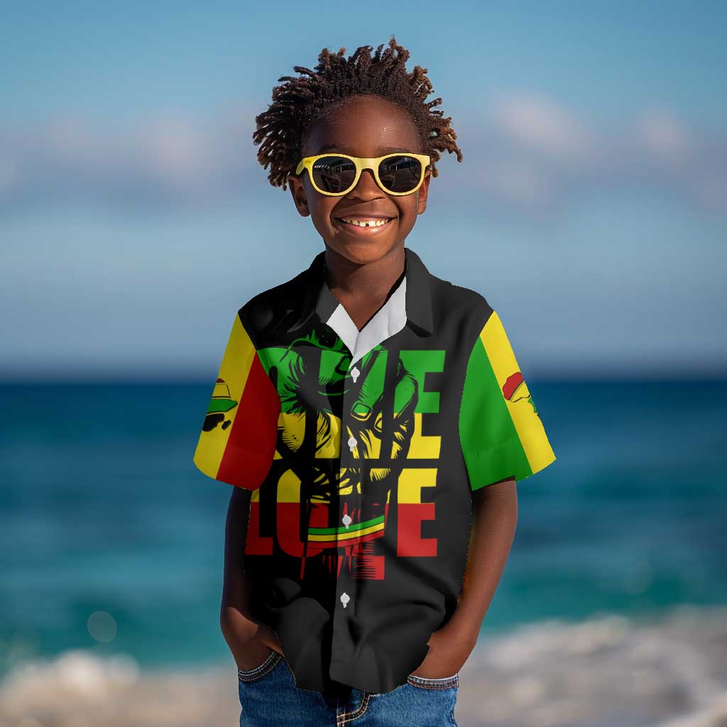 Reggae One Love Kid Hawaiian Shirt African