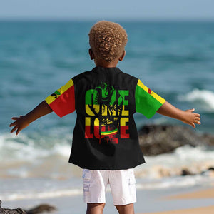 Reggae One Love Kid Hawaiian Shirt African