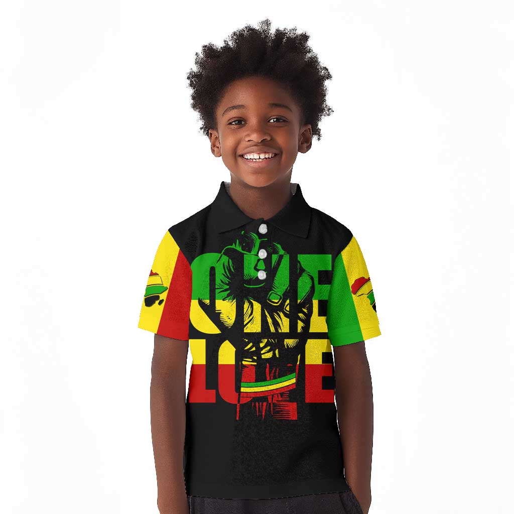 Reggae One Love Kid Polo Shirt African