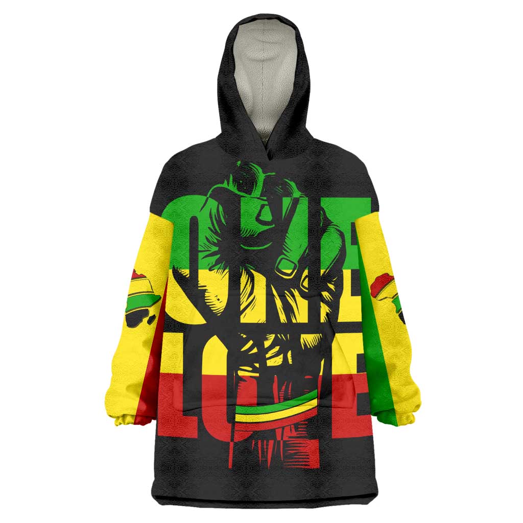 Reggae One Love KId Wearable Blanket Hoodie African
