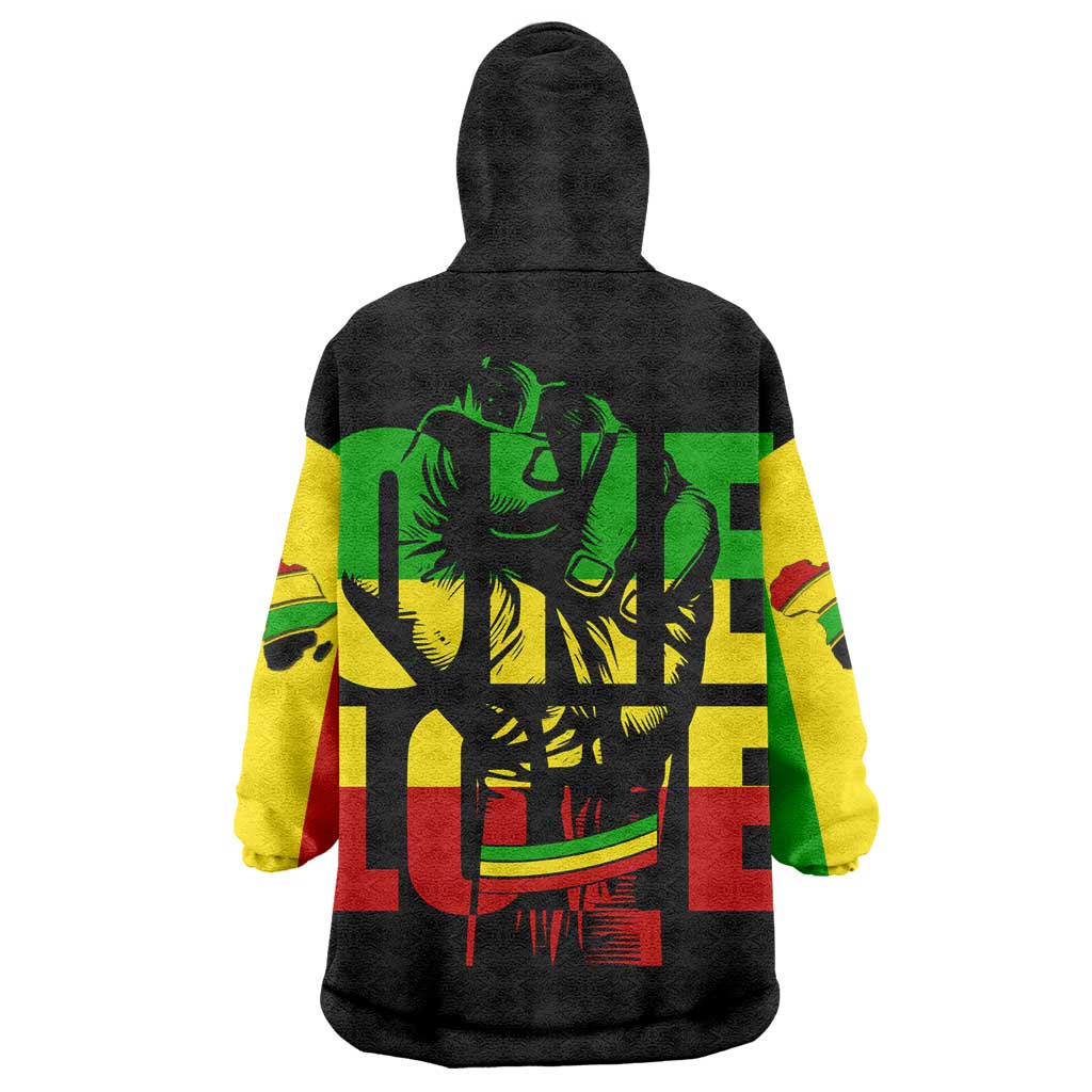 Reggae One Love KId Wearable Blanket Hoodie African