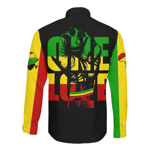 Reggae One Love Long Sleeve Button Shirt African