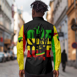 Reggae One Love Long Sleeve Button Shirt African