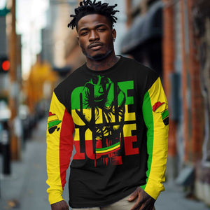 Reggae One Love Long Sleeve Shirt African DT02