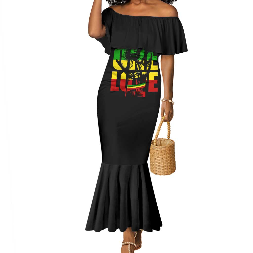 Reggae One Love Mermaid Dress African