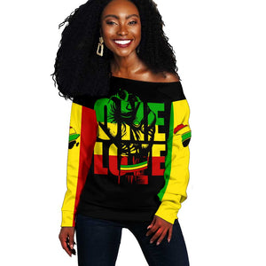 Reggae One Love Off Shoulder Sweater African