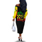Reggae One Love Off The Shoulder Long Sleeve Dress African