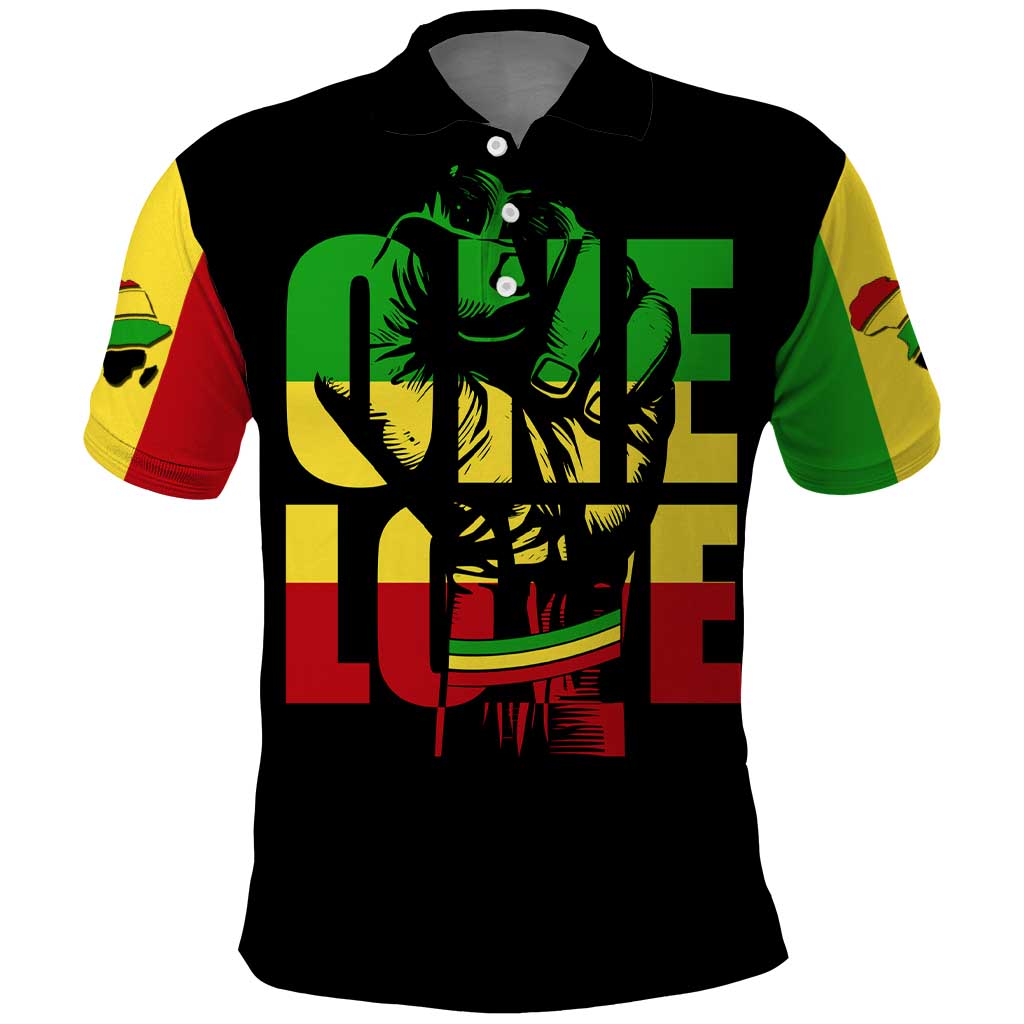 Reggae One Love Polo Shirt African