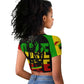 Reggae One Love Raglan Cropped T shirt African