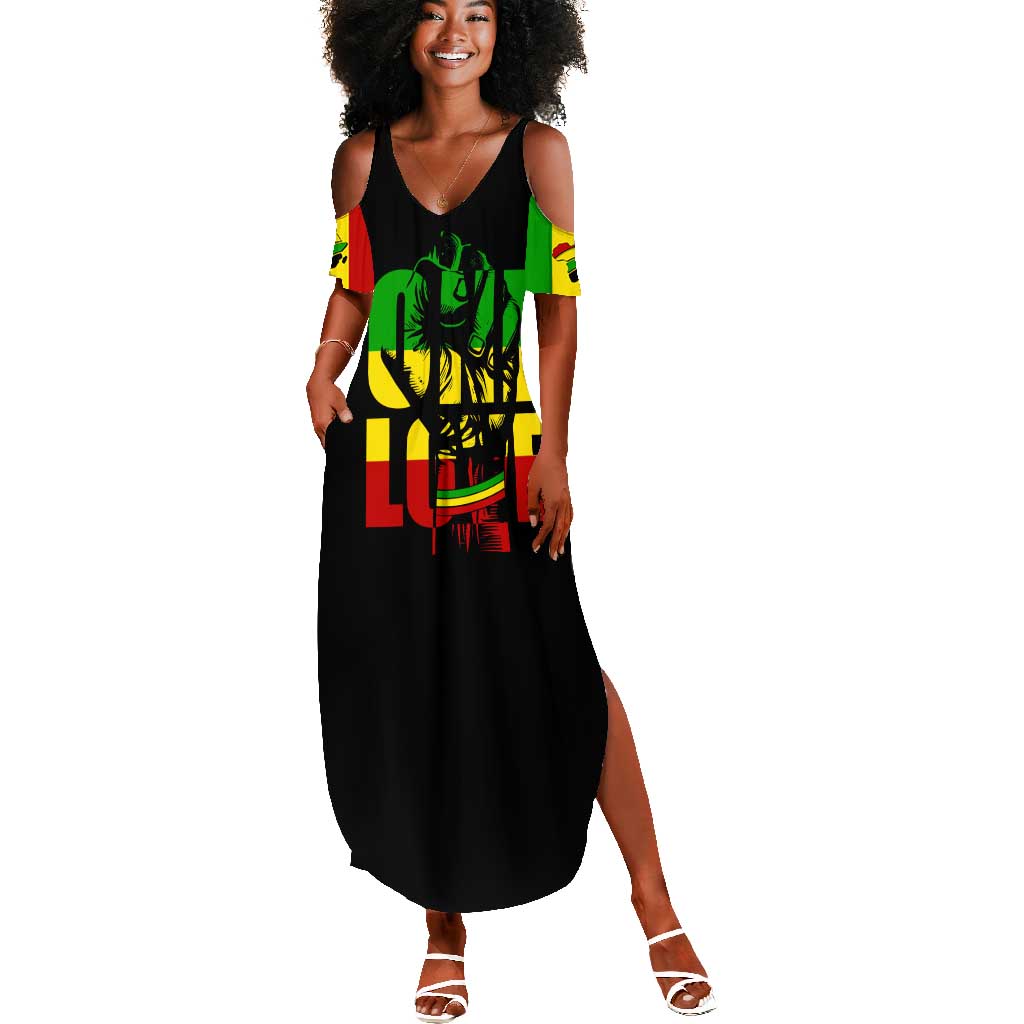 Reggae One Love Summer Maxi Dress African