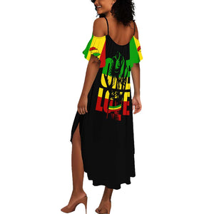 Reggae One Love Summer Maxi Dress African