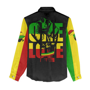 Reggae One Love Women Casual Shirt African DT02