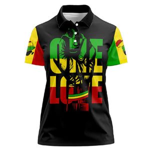 Reggae One Love Women Polo Shirt African