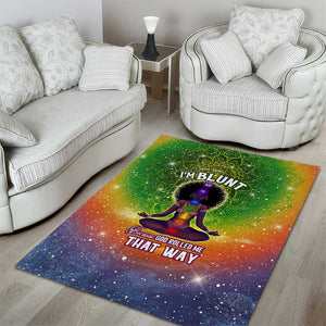 I'm Blunt African Area Rug Black Women Mandala