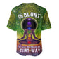 I'm Blunt African Baseball Jersey Black Women Mandala